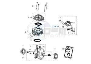 TREKKER - 50 cc drawing CRANKSHAFT-CYLINDER