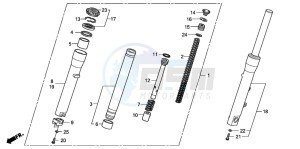 SH300 drawing FRONT FORK