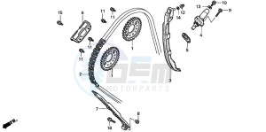 CB900F HORNET 900 drawing CAM CHAIN/TENSIONER