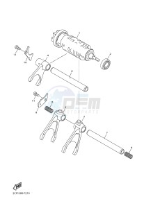 YZF-R1 998 R1 (2CRJ 2CRK) drawing SHIFT CAM & FORK