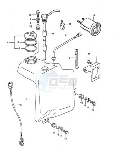 DT 65 drawing Oil Tank (1995 to 1997)