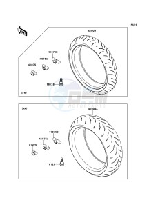 Z1000SX ZX1000GBF FR GB XX (EU ME A(FRICA) drawing Tires