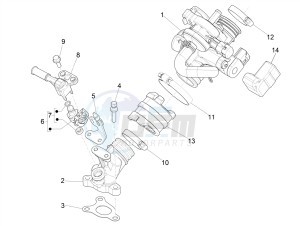 SPRINT 50 4T 3V E4-2020 (NAFTA) drawing Throttle body - Injector - Induction joint