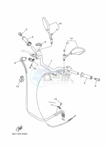 MT-10 MTN1000 (B67X) drawing STEERING HANDLE & CABLE