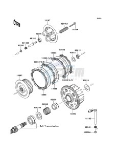 Z750 ABS ZR750MCF UF (UK FA) XX (EU ME A(FRICA) drawing Clutch