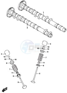 GSX-S750A drawing CAMSHAFT/VALVE