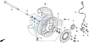 NSS250X FORZA X drawing FRONT WHEEL