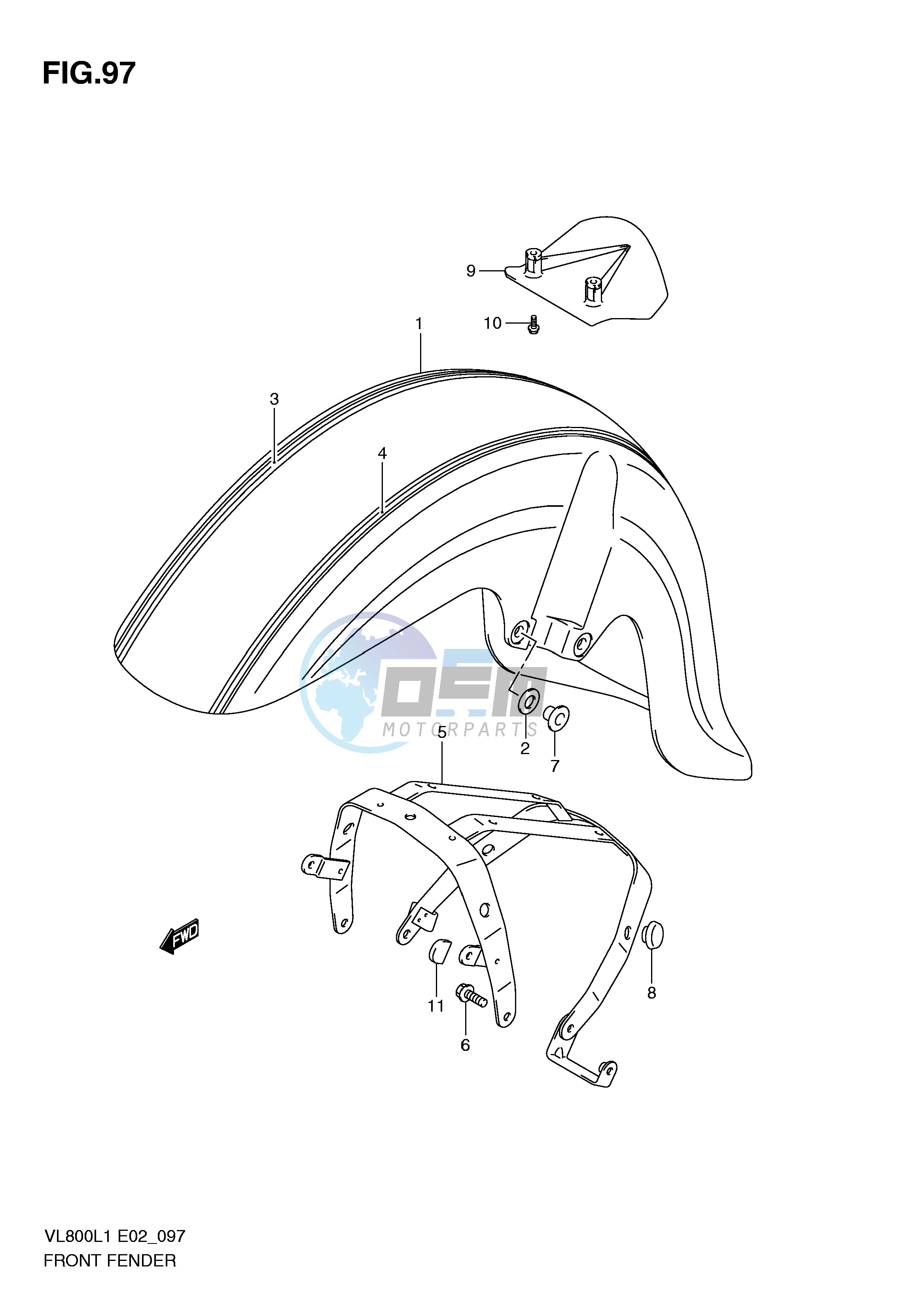 FRONT FENDER (VL800TL1 E24)