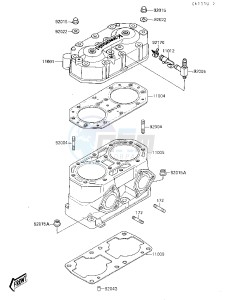 JS 650 A [650 SX] (A3-A4) [650 SX] drawing CYLINDER HEAD_CYLINDER