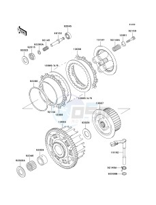 ZX 600 J [NINJA ZX-6R] (J1-J3) [NINJA ZX-6R] drawing CLUTCH