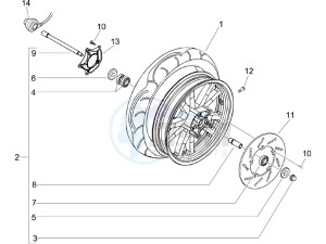 Beverly 250 (USA) USA drawing Front wheel