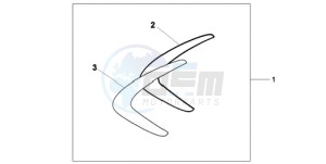 XL700VA9 Europe Direct - (ED / ABS) drawing FAIRING SCUFF GUARD