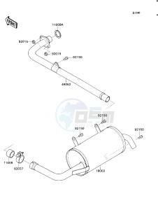 KAF 540 E [MULE 2030] (E1) [MULE 2030] drawing MUFFLER