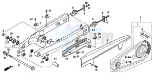 CBF600NA drawing SWINGARM (CBF600S6/SA6/N6/NA6)