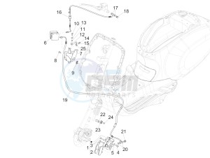 SPRINT 150 4T 3V IGET ABS-NOABS E2-E3-E4 (APAC) drawing Brakes pipes - Calipers (ABS)