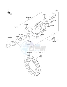 KLX 140 A [KLX140] (A8F-A9FA) A9F drawing REAR BRAKE