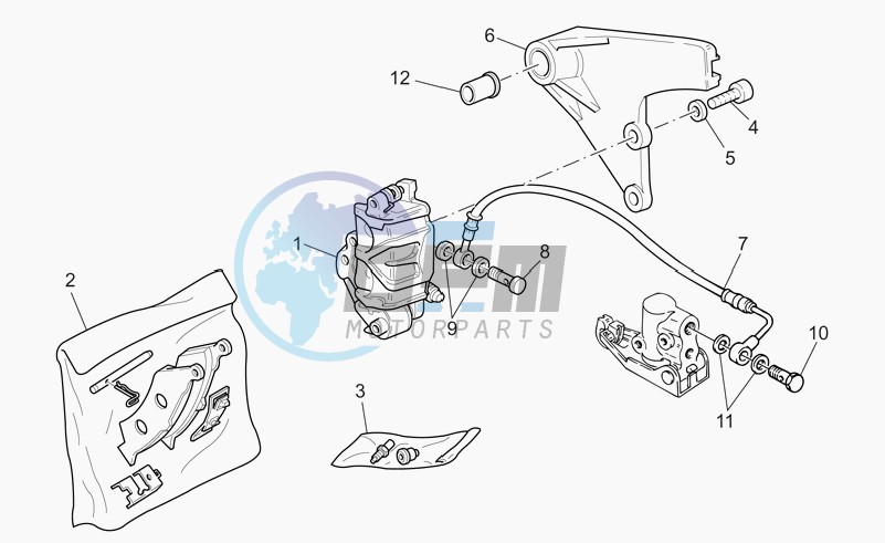 Rear brake caliper