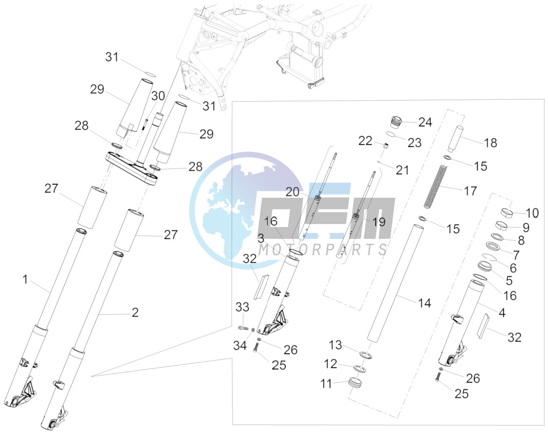 Rear transmission / Components