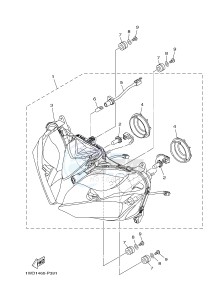 YZF-R3 YZF-R3A 321 R3 (BR53) drawing HEADLIGHT