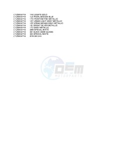 LT-Z50 (P19) drawing * COLOR CHART *