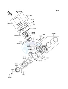 KVF650 4x4 KVF650D7F EU GB drawing Cylinder/Piston(s)