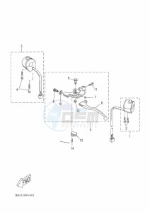 XSR125 LEGACY MTM125-C (BLA1) drawing HANDLE SWITCH & LEVER