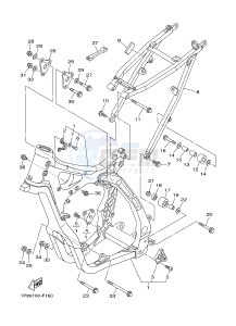 YZ250 (1SS8 1SS8) drawing FRAME