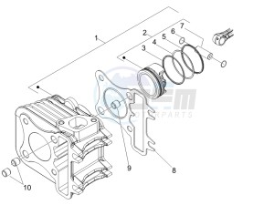 LXV 125 4T Navy (Euro 3) drawing Cylinder - piston - wrist pin unit