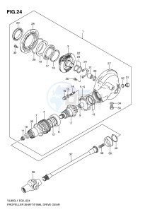 VL800 (E2) VOLUSIA drawing PROPELLER SHAFT - FINAL DRIVE GEAR