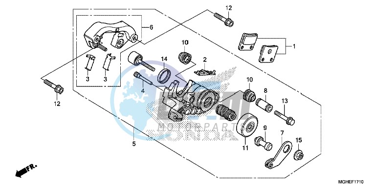 PARKING BRAKE CALIPER