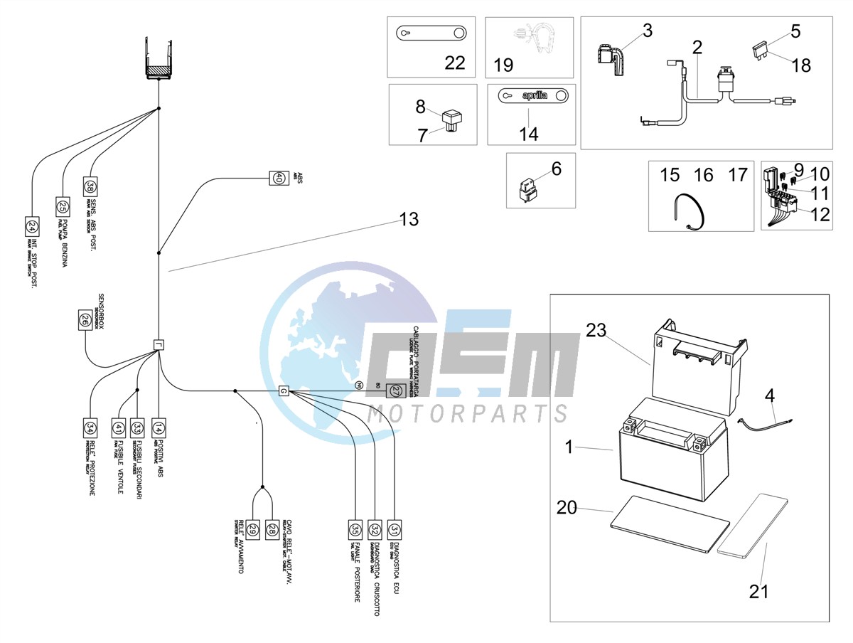 Rear electrical system