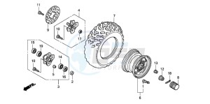 TRX420TM FOURTRAX drawing FRONT WHEEL