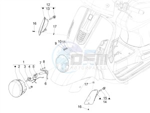 GTV 300 SEI GIORNI IE E4 ABS (EMEA) drawing Front headlamps - Turn signal lamps