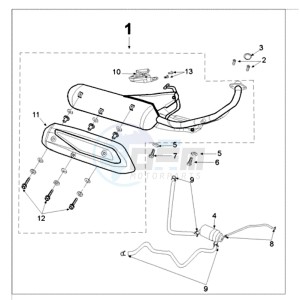 VIVA 3 L 50 4T A drawing EXHAUST