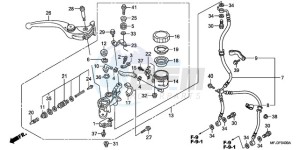 CBR600RR9 BR / MME - (BR / MME) drawing FR. BRAKE MASTER CYLINDER (CBR600RR)