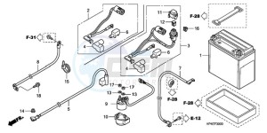 TRX420FEA Europe Direct - (ED / 2ED 4WD) drawing BATTERY