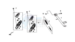 GTS 125I 2014 ABS drawing CENTRAL STAND / SIDE STAND