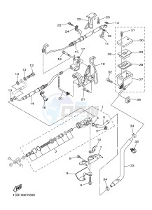 XVS1300A MIDNIGHT STAR (1CS4) drawing REAR MASTER CYLINDER