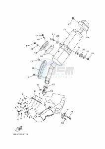 XTZ690 TENERE 700 (BMB8) drawing EXHAUST