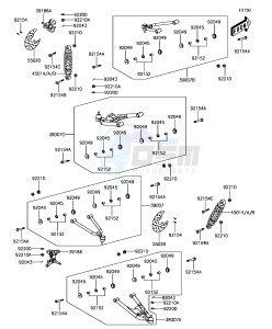 BRUTE FORCE 300 KVF300CFF EU drawing Suspension