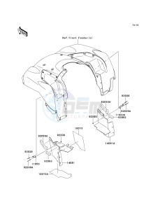 KVF 650 H [BRUTE FORCE 650 4X4I] (H7F-H8F) H7F drawing FLAP