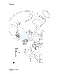 GSXF650 drawing ELECTRICAL (GSX650FAL1 E21)