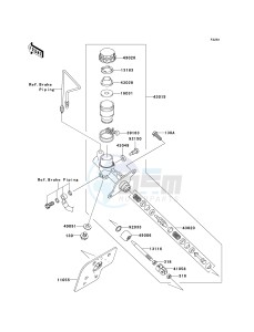 KRF 750 G [TERYX 750 FI 4X4] (G9F) G9F drawing MASTER CYLINDER