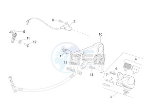 RSV4 1000 Racing Factory L.E. (EMEA, APAC) (AUS, CP, EU, GB, J, MAL, NZ, RI, VN) drawing Rear brake caliper