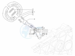 Typhoon 50 2T E2 (EMEA) drawing Rear brake - Brake jaw