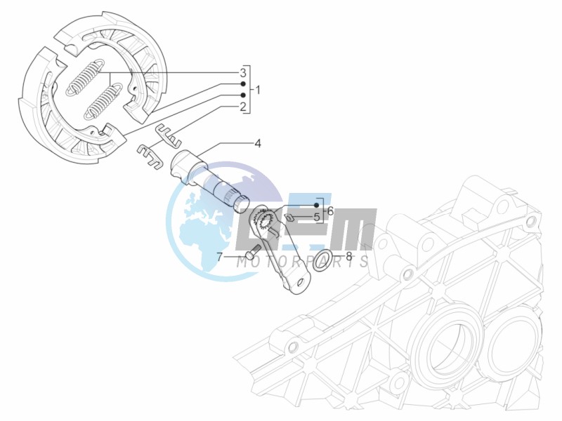 Rear brake - Brake jaw