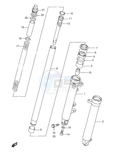 GS500E (E2) drawing FRONT DAMPER