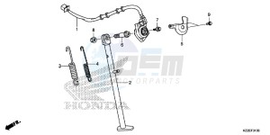 CRF250LAH CRF250LA ED drawing STAND