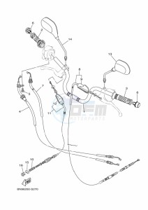 YBR125E YBR125 (BN9C) drawing STEERING HANDLE & CABLE