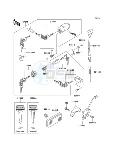 ELIMINATOR 125 BN125-A8 GB XX (EU ME A(FRICA) drawing Ignition Switch